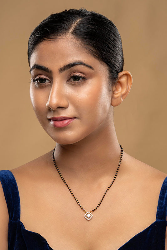 925 Silver Dahlia Mangalsutra 