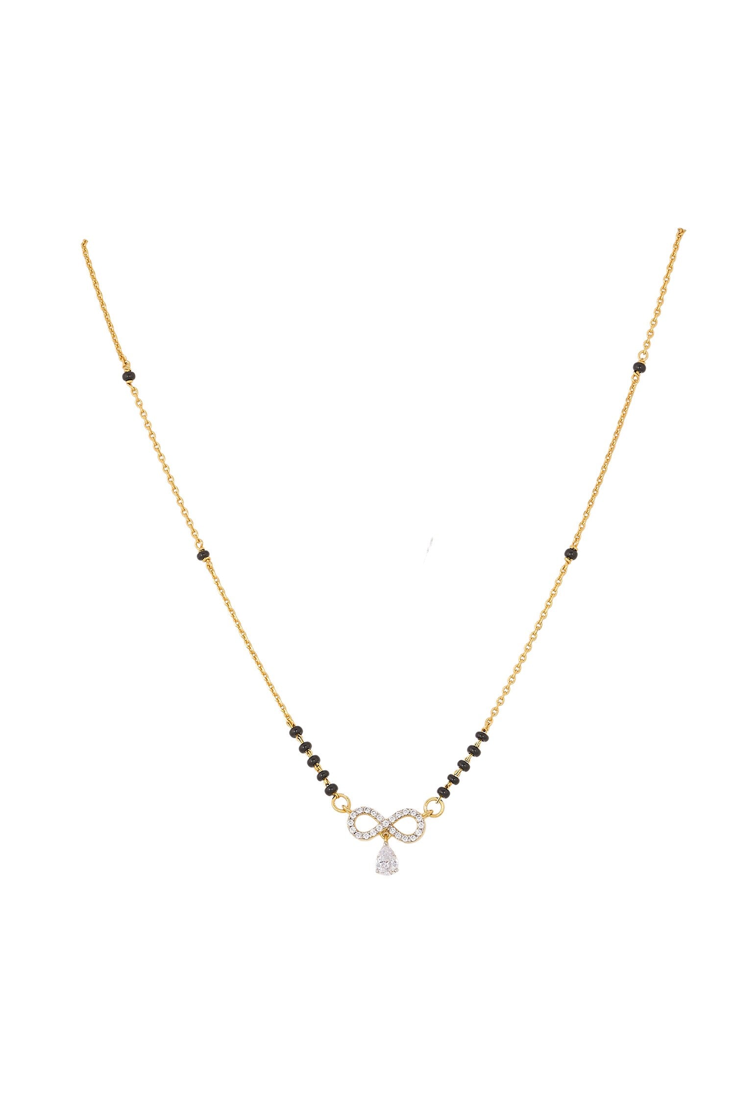 925 Silver Infinity Drop Mangalsutra 