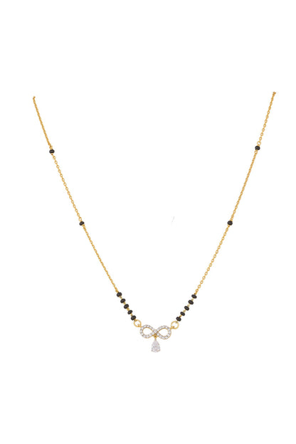 925 Silver Infinity Drop Mangalsutra 