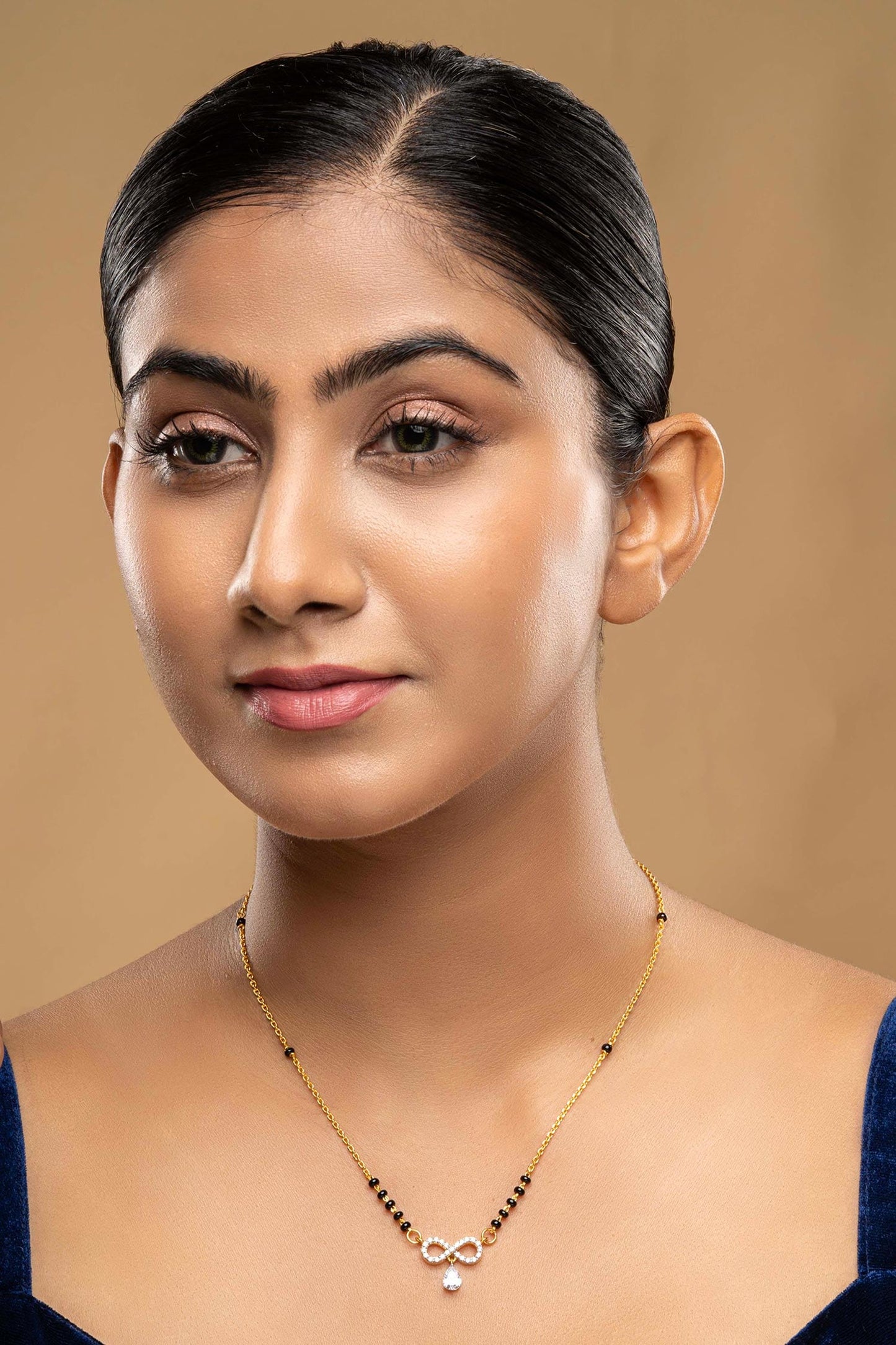 925 Silver Infinity Drop Mangalsutra 