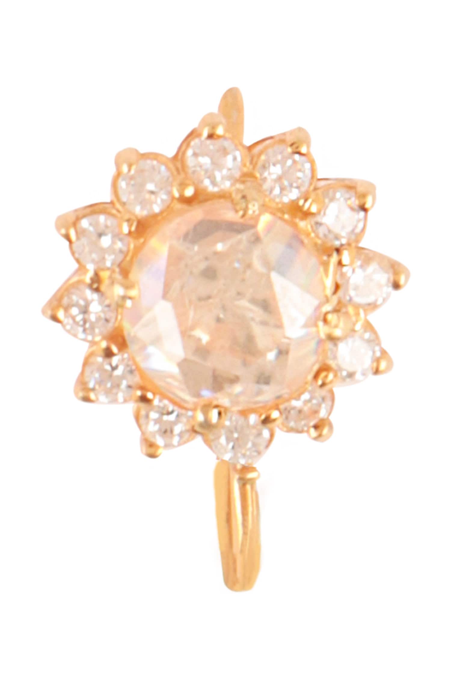 925 Silver Polki Nosepin 