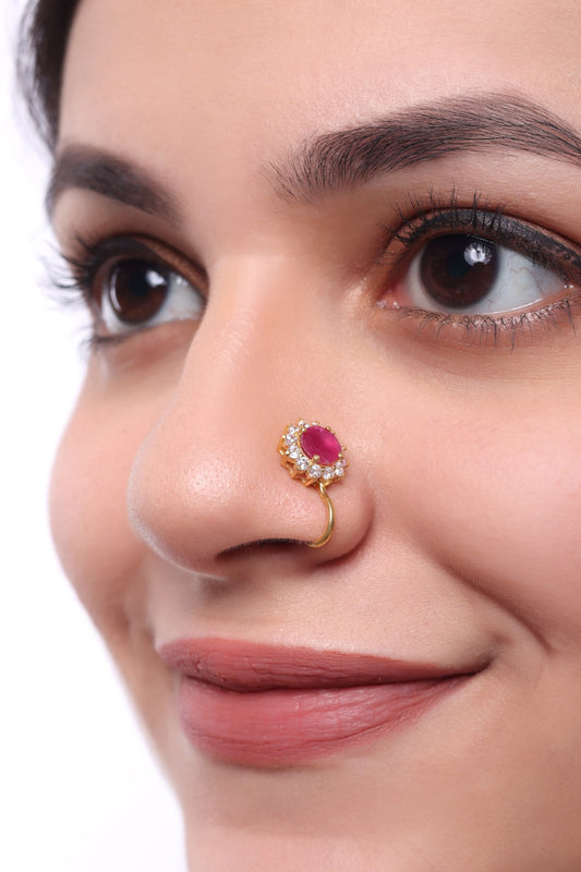 925 Silver Pink Nosepin 