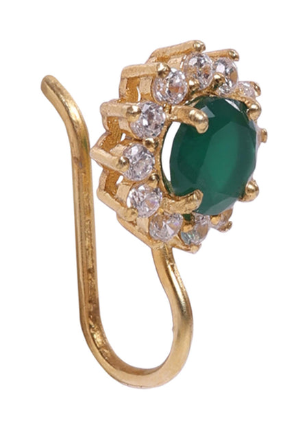 925 Silver Green Nosepin 
