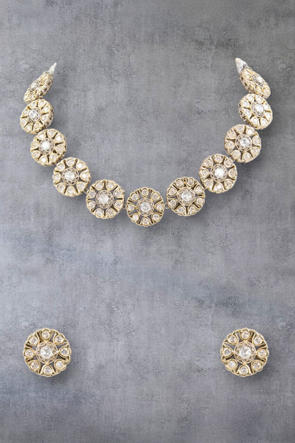 Diamond-Cut Crystal Statement Necklace Set 