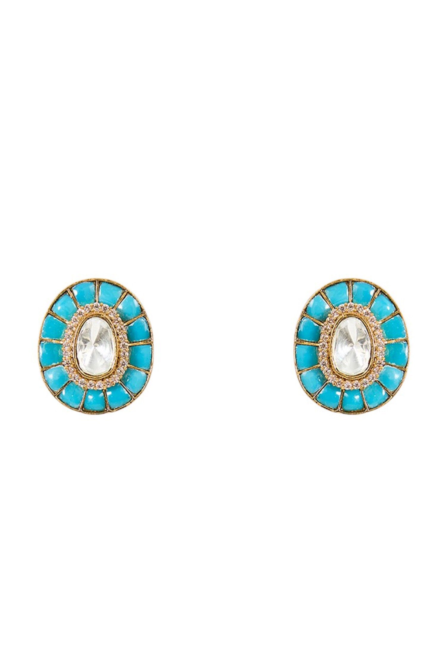 Turquoise Stone Necklace Set 
