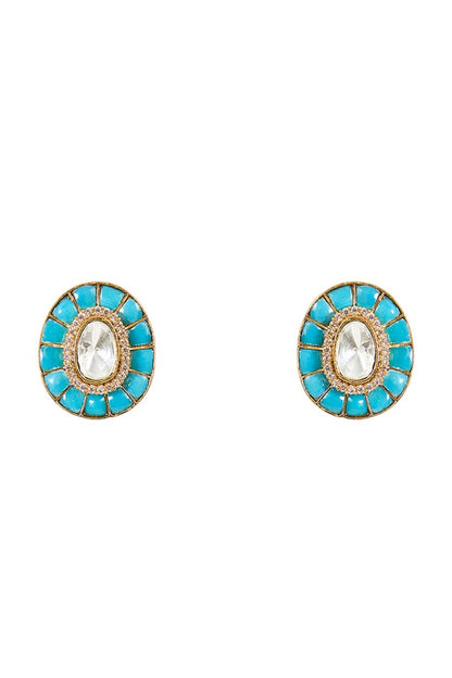 Turquoise Stone Necklace Set 