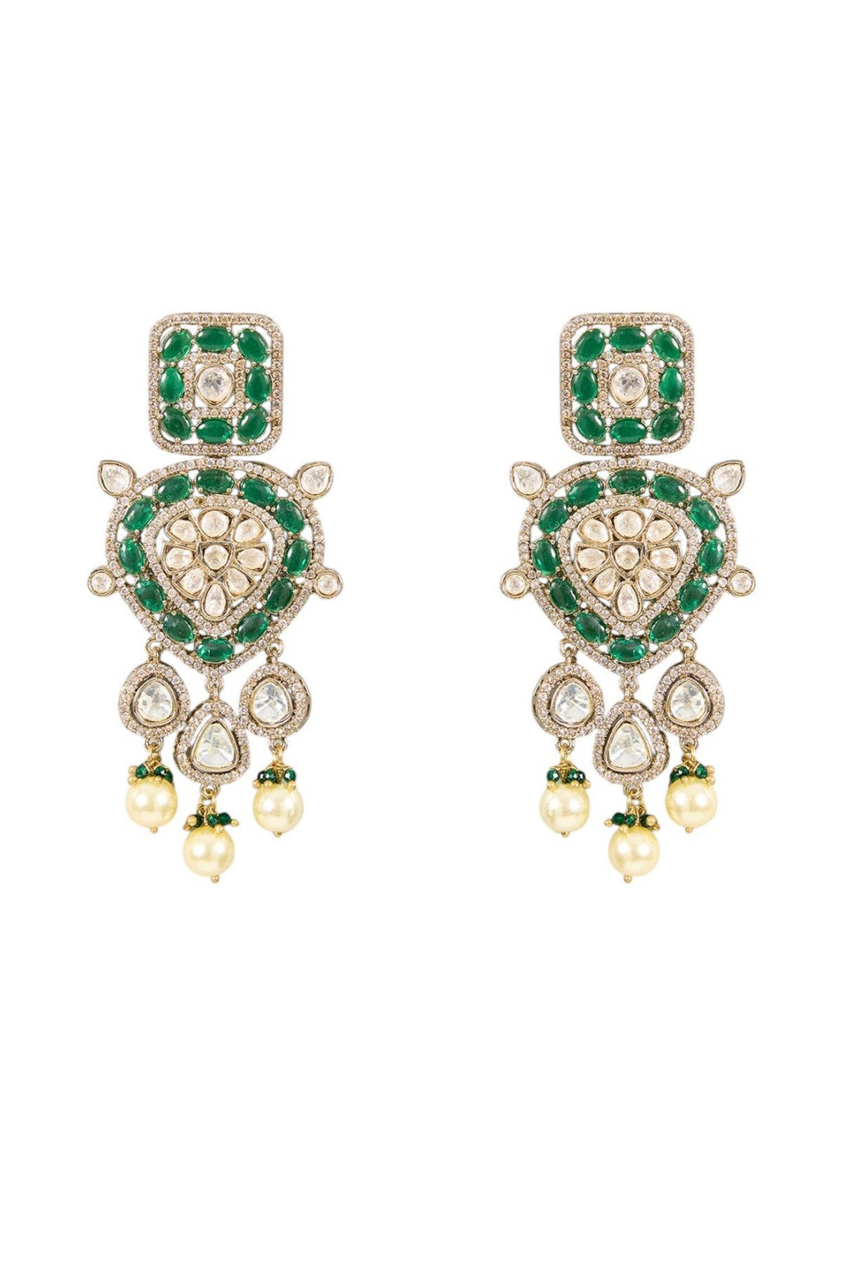 Gold-Plated Kundan Necklace Set 