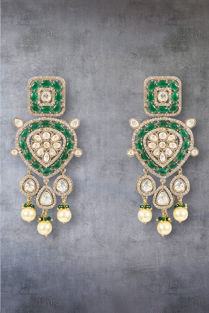 Gold-Plated Kundan Necklace Set 