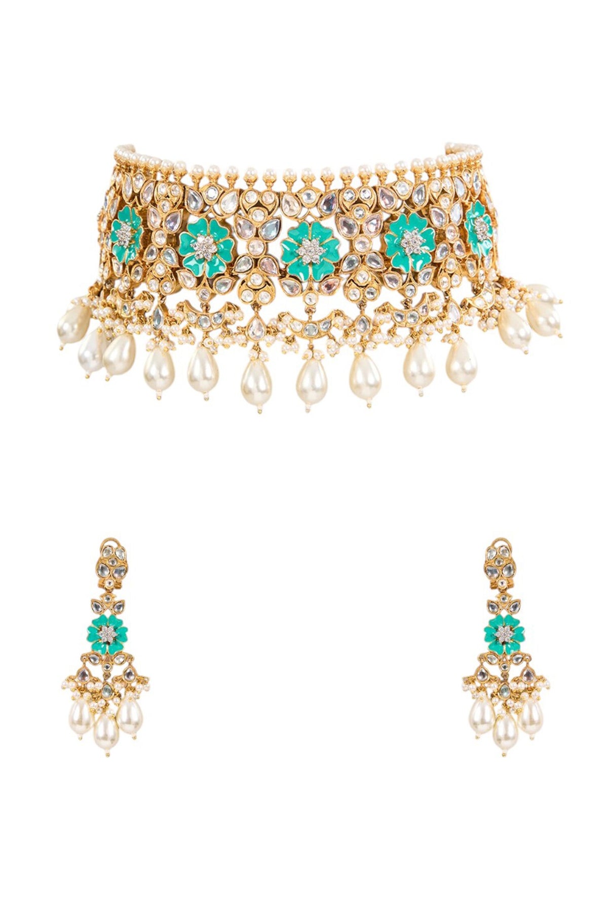 Kundan Choker Necklace Set 