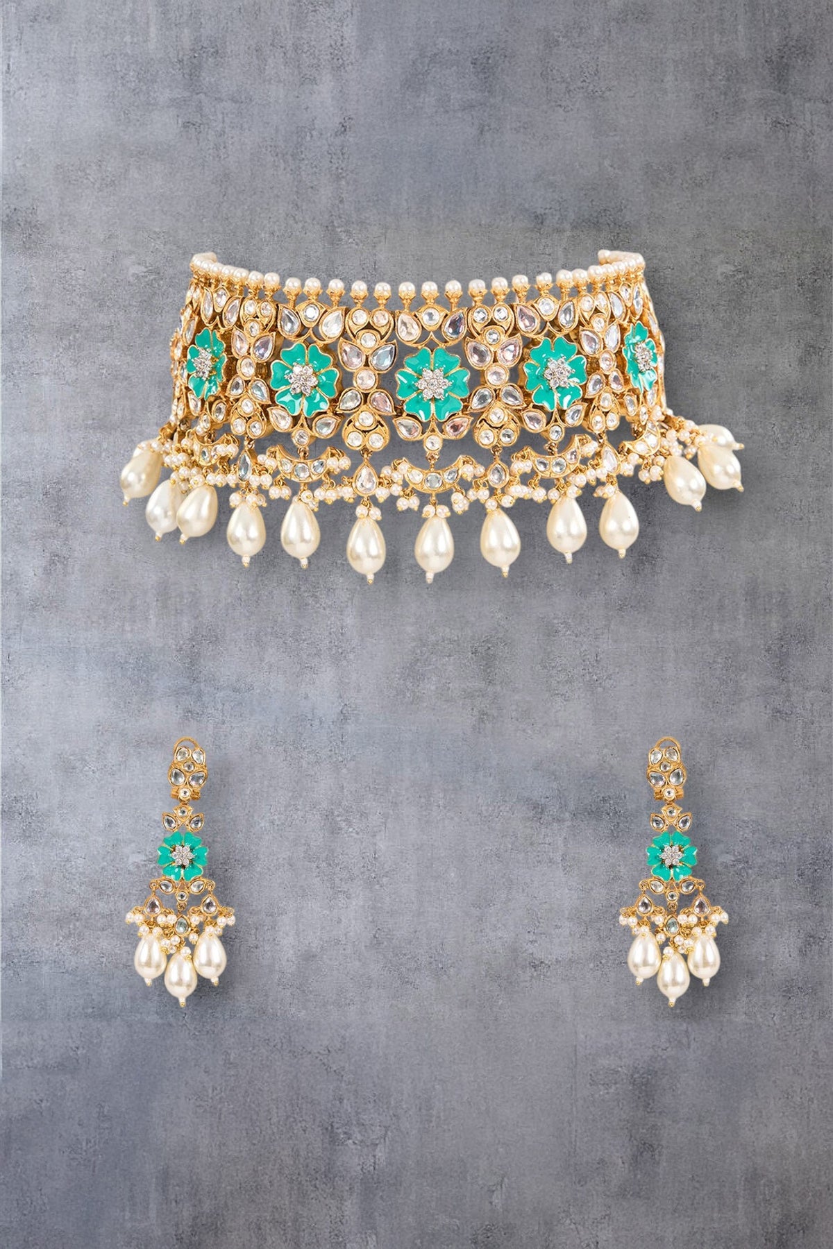 Kundan Choker Necklace Set 