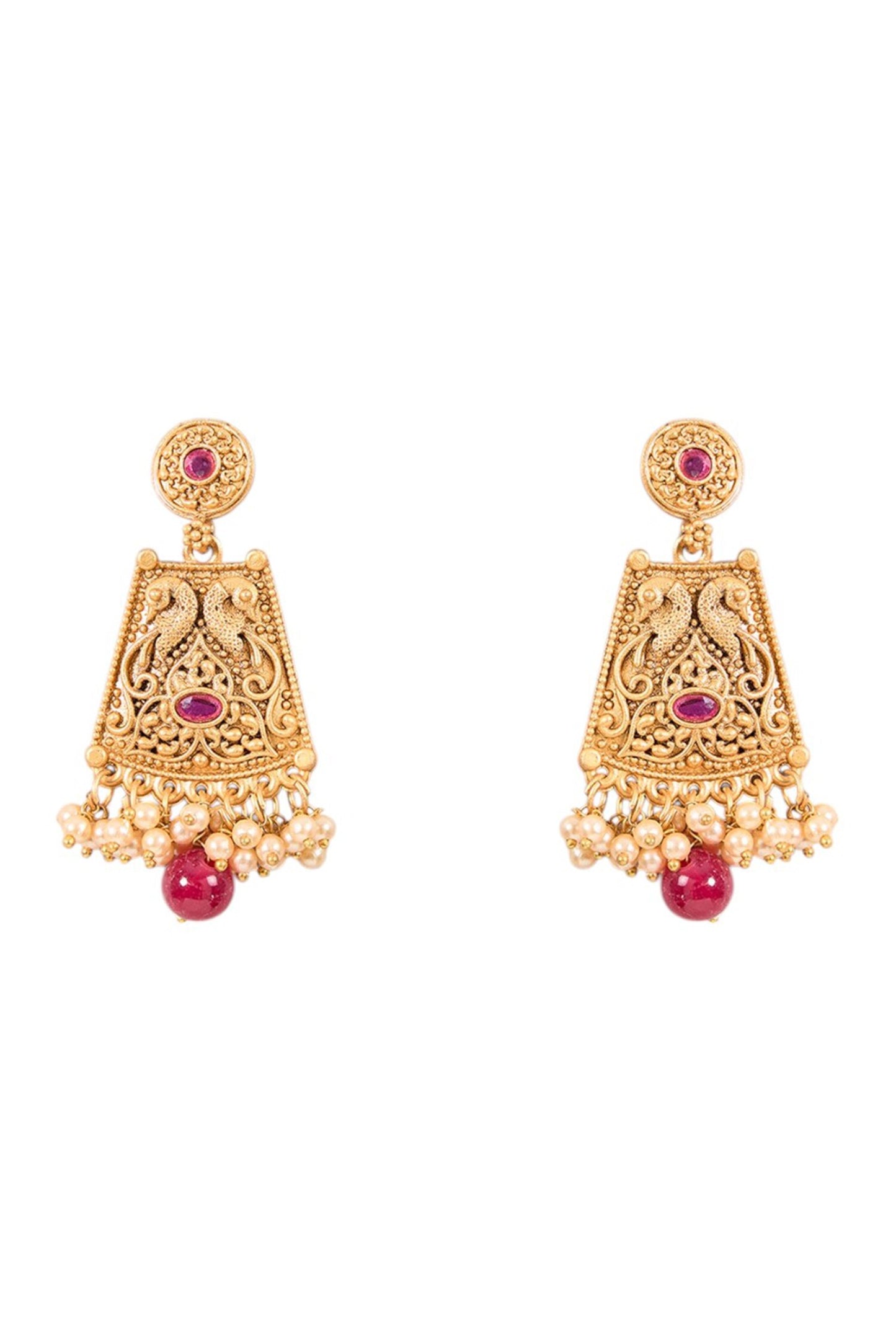 Gold-Plated Temple Necklace Set 