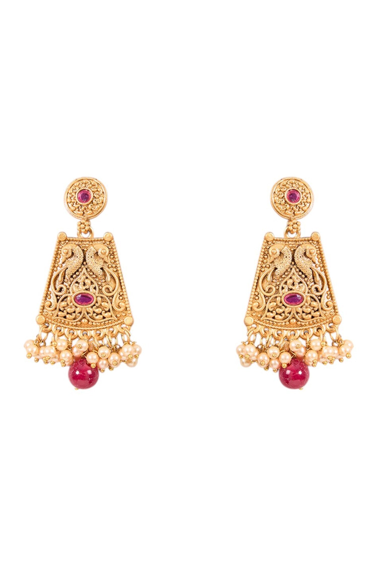 Gold-Plated Temple Necklace Set 