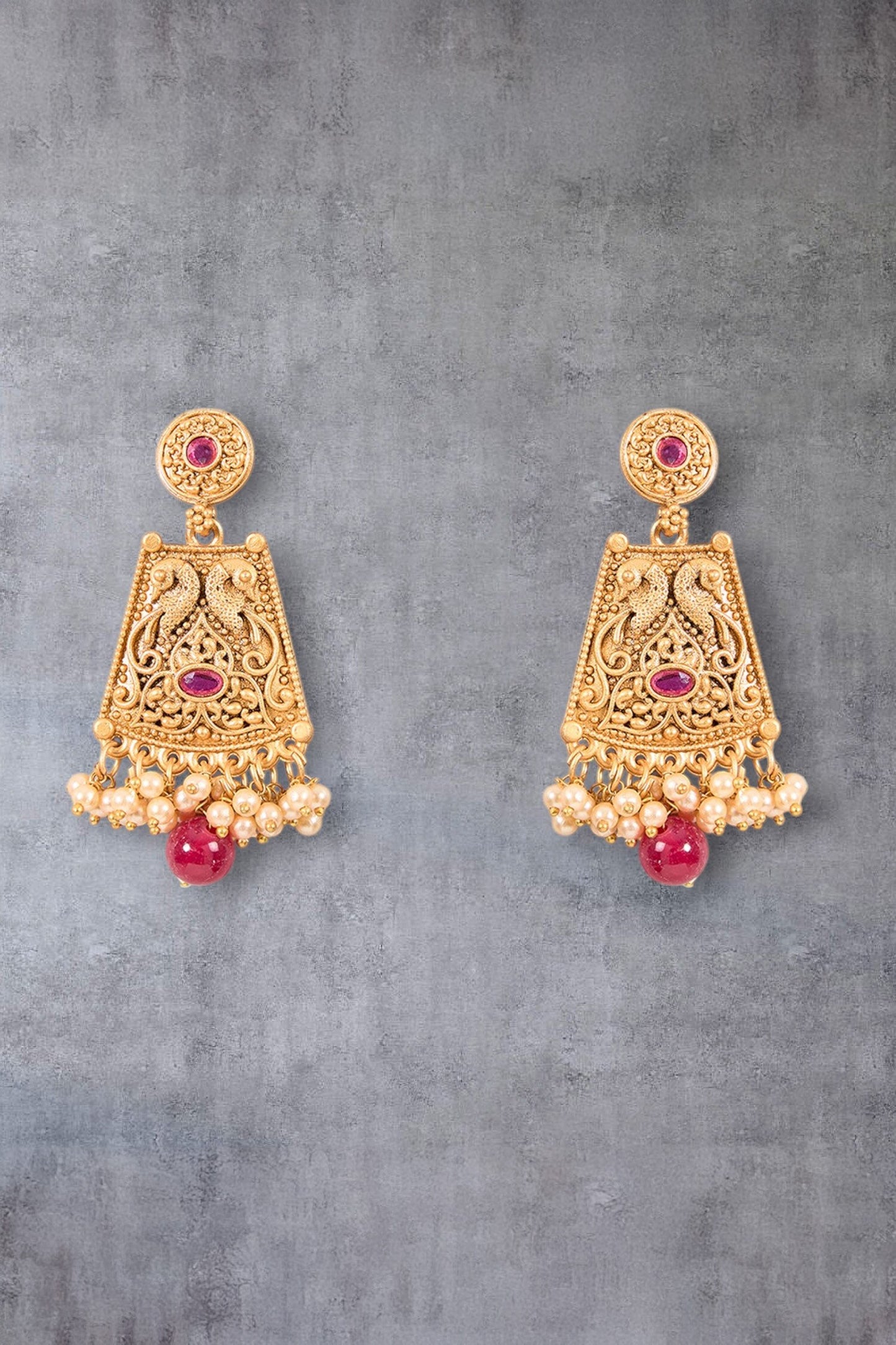 Gold-Plated Temple Necklace Set 