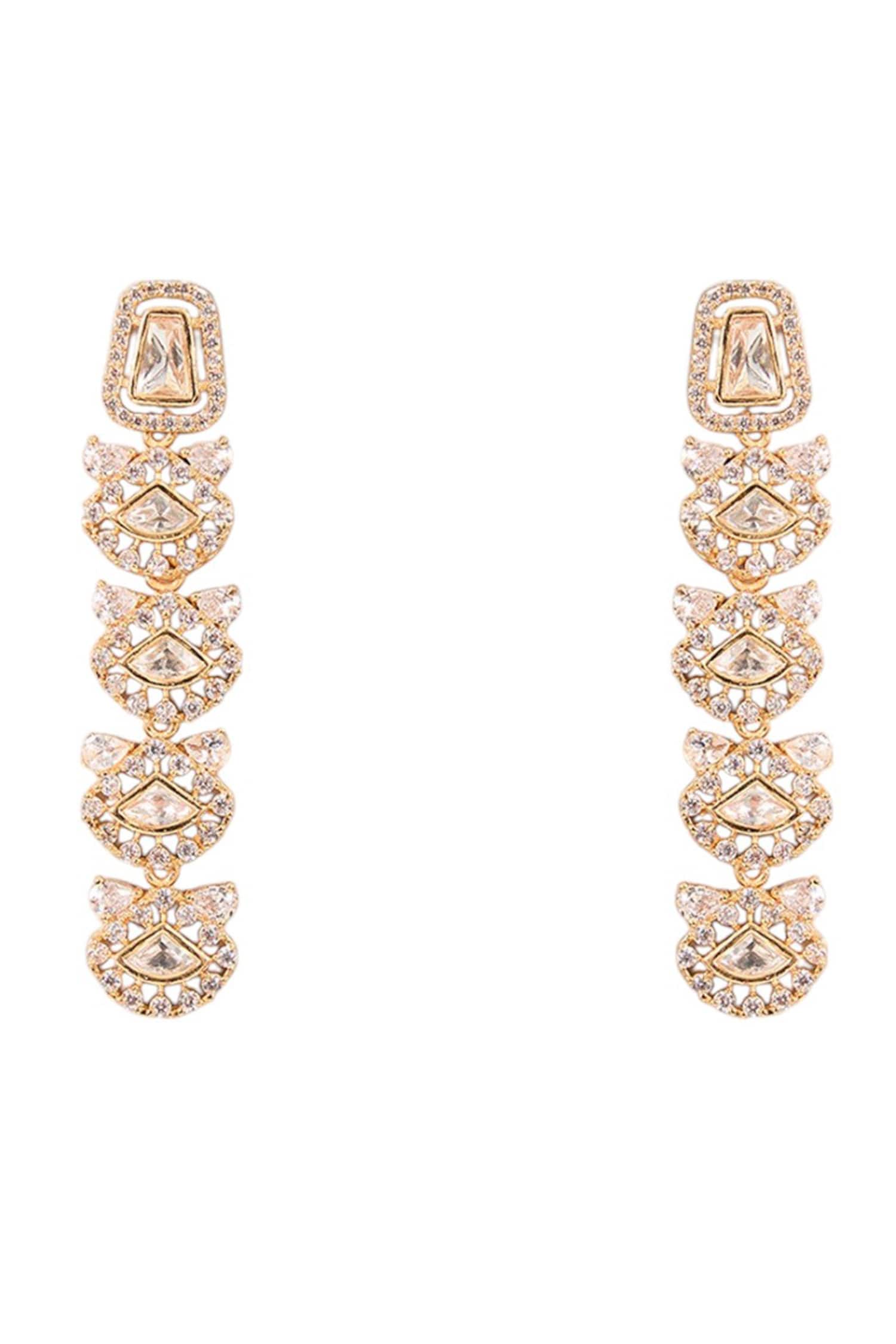 Diamond-Cut Stone Embellished Choker Set 