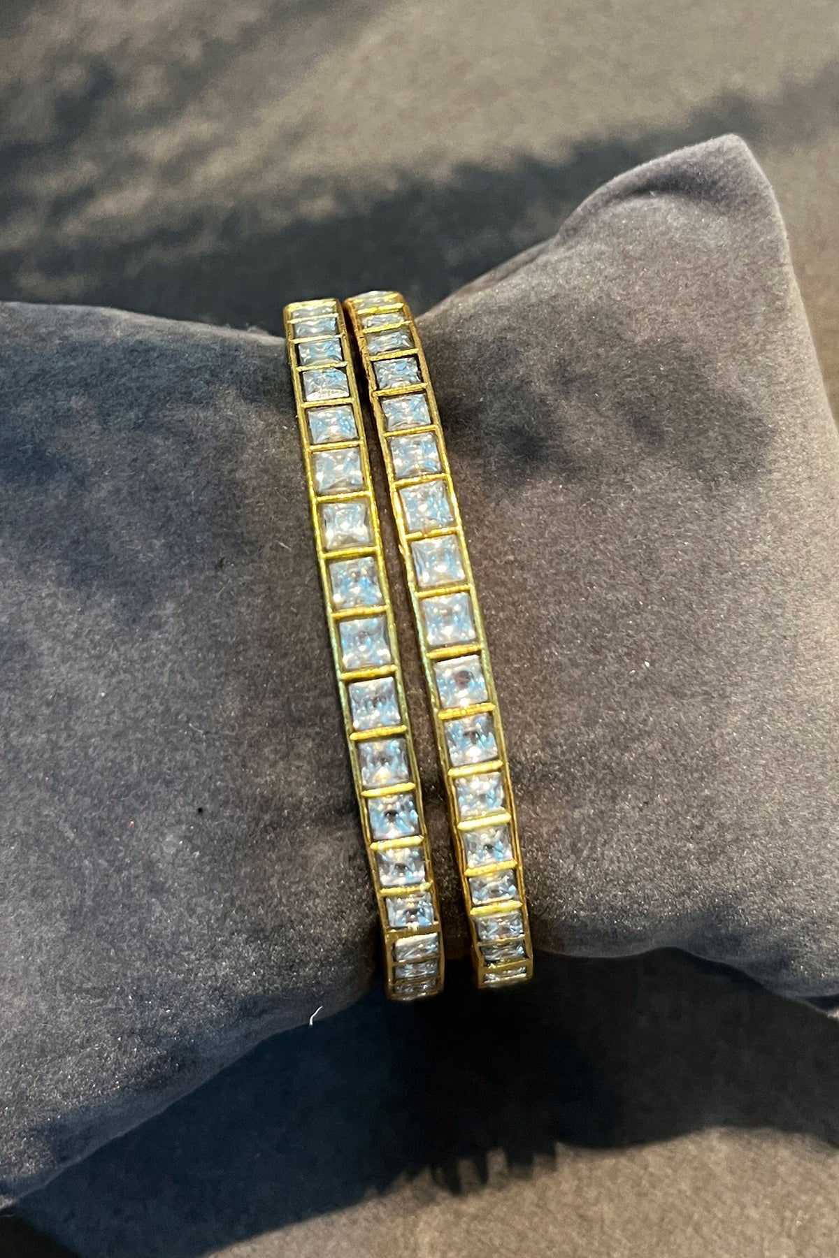 Polki Embellished Bangles - Set Of 2 