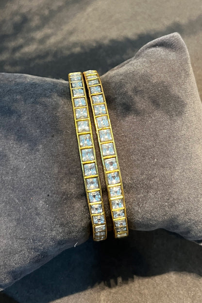 Polki Embellished Bangles - Set Of 2 
