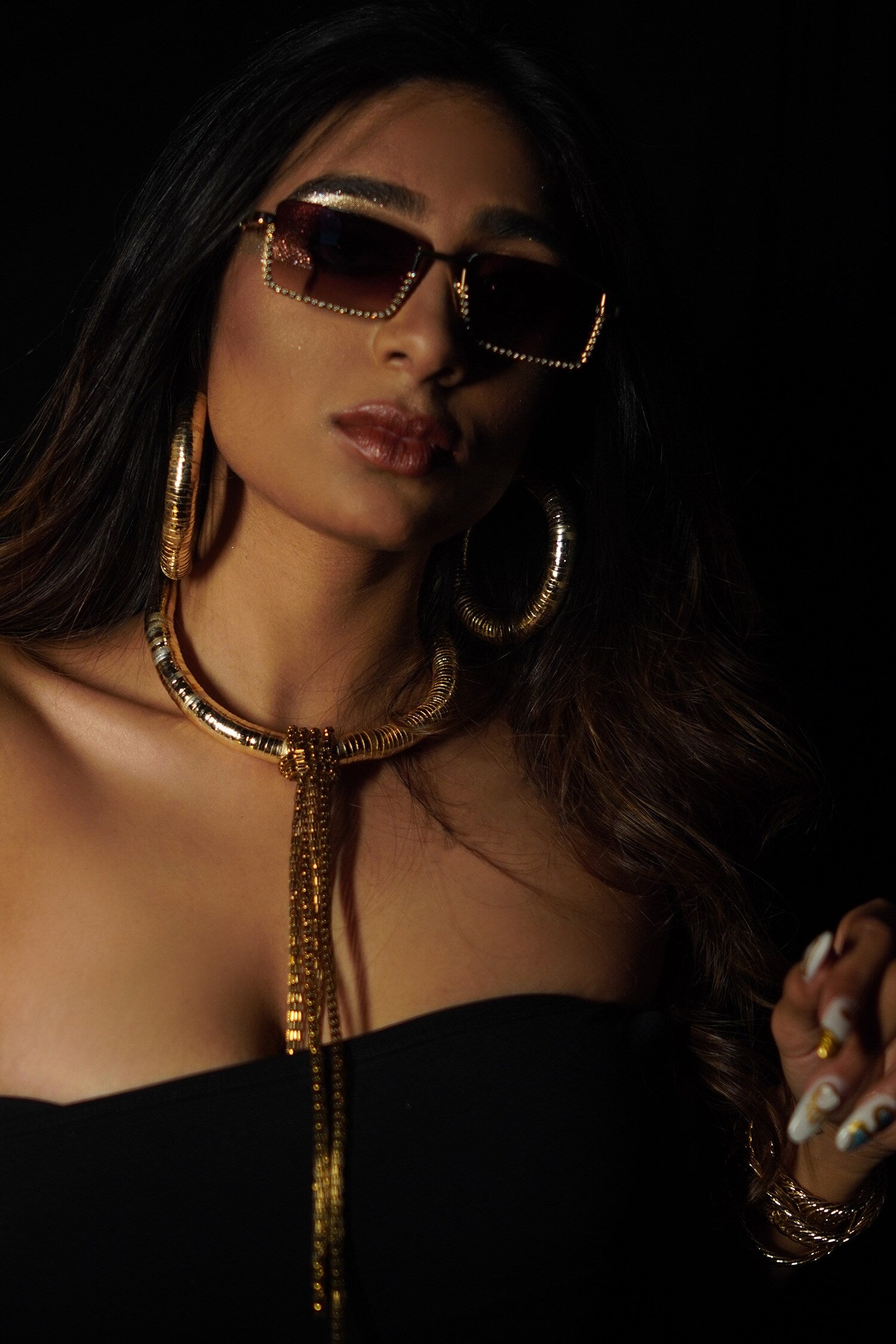 Gold Metallic Hoops 