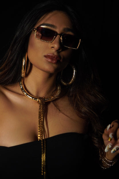 Gold Metallic Hoops 
