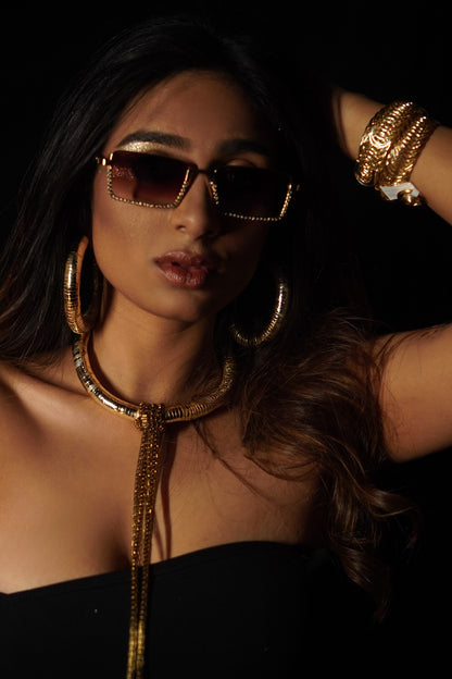 Gold Metallic Hoops 