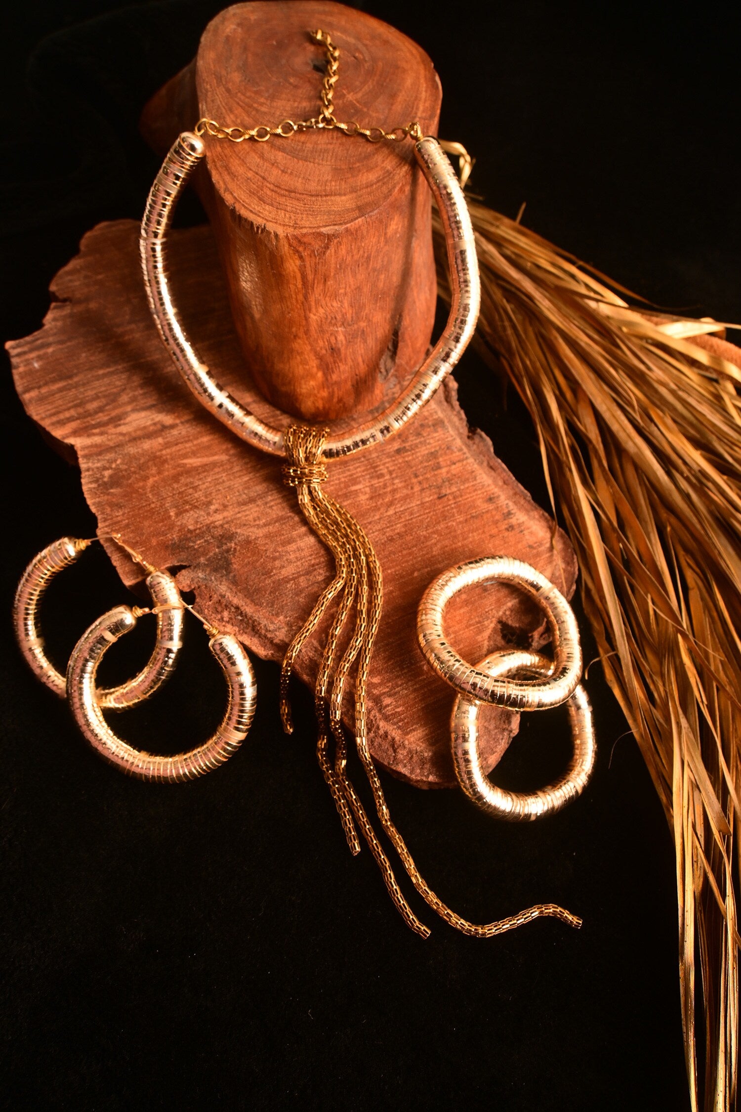Gold Metallic Hoops 