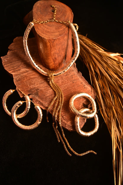 Gold Metallic Hoops 