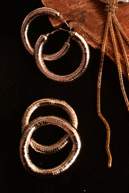 Silver Metallic Hoops 