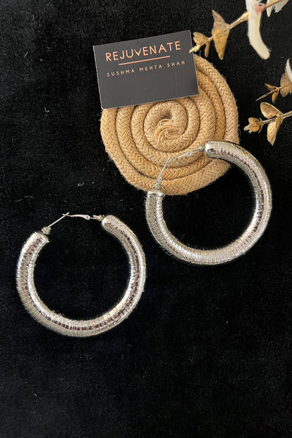 Silver Metallic Hoops 