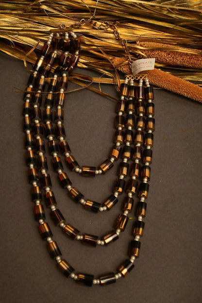 Midnight Allure Multi-Layered Necklace 