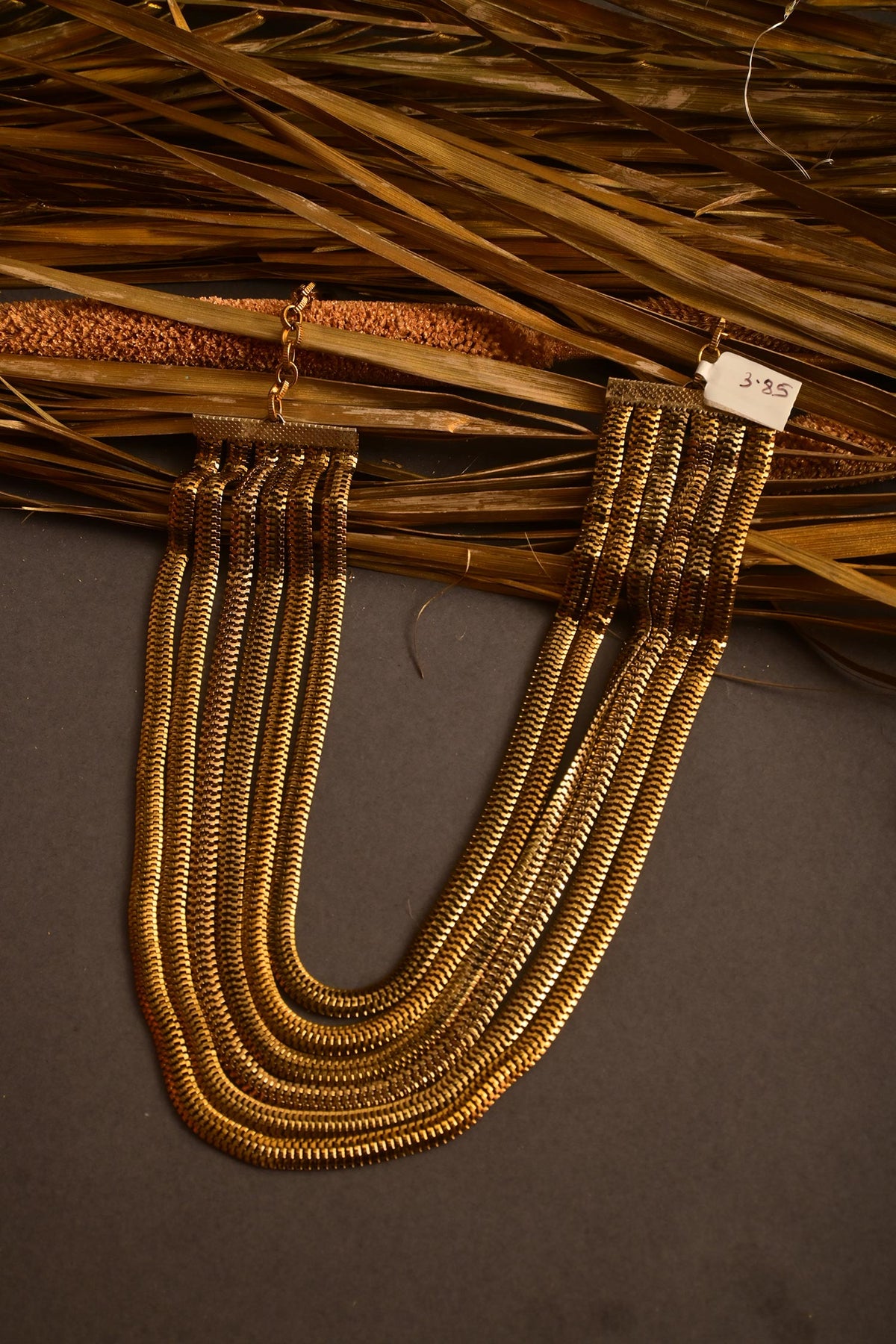 Golden Draped Layered Necklace 
