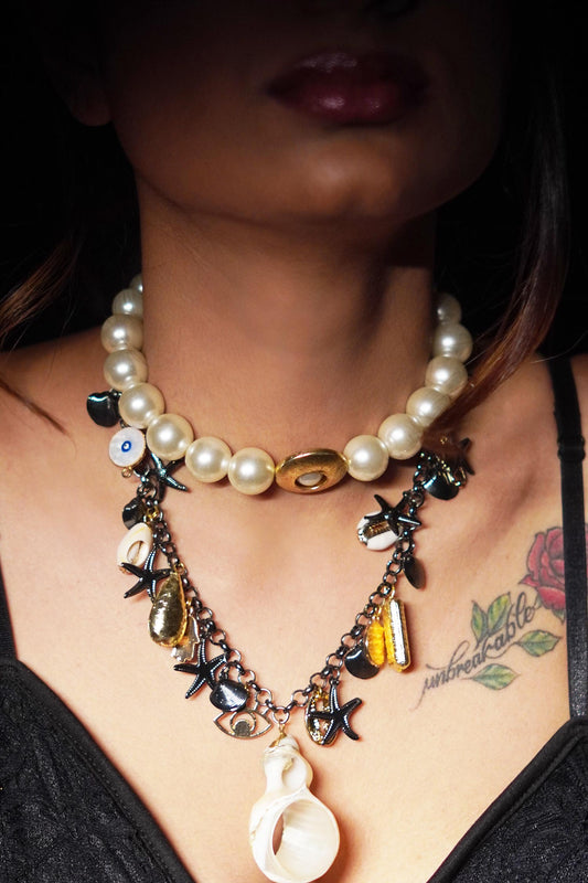 Pearl Embellished Choker 
