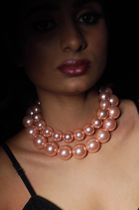 Blush Pearl Double-Layered Necklace 