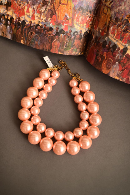 Blush Pearl Double-Layered Necklace 