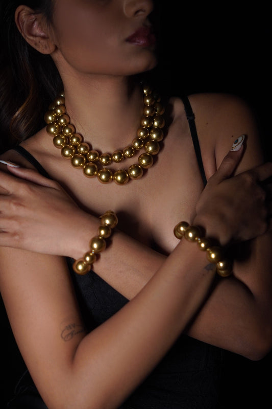 Pearl & Bead Embellished Bracelet 