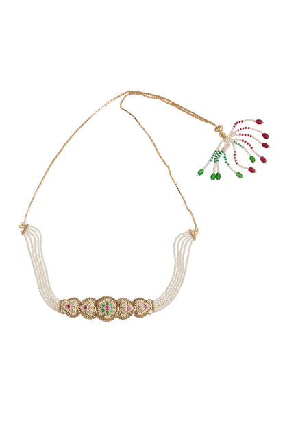 Ruby & Green Kundan Choker Necklace Set 