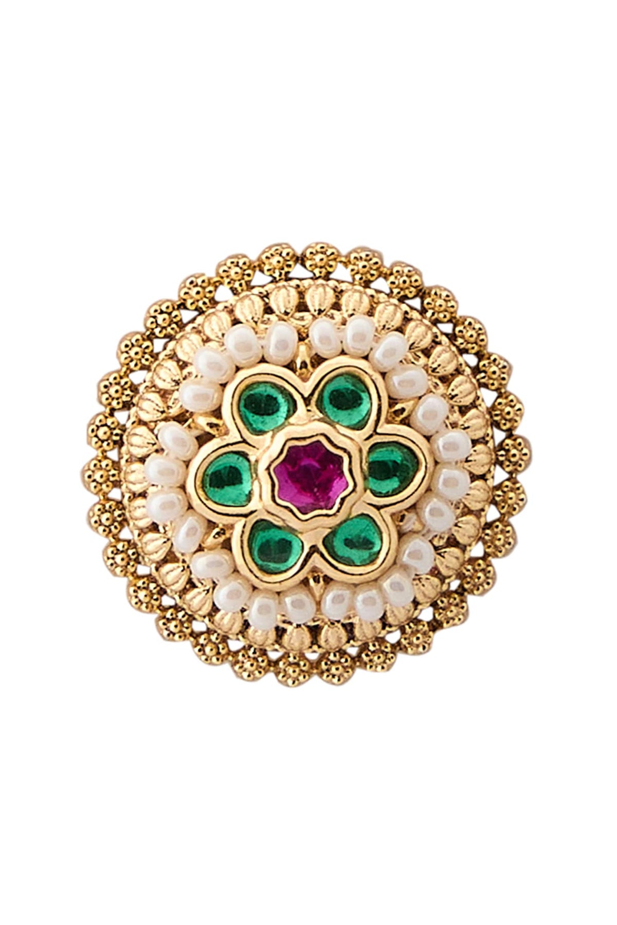 Ruby & Green Kundan Choker Necklace Set 