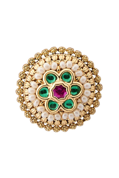 Ruby & Green Kundan Choker Necklace Set 