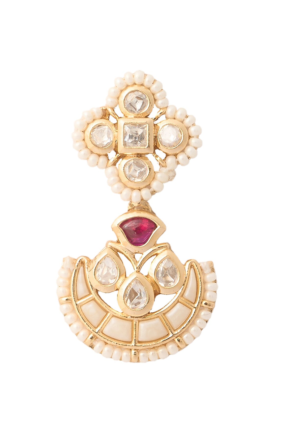 Ruby & White Kundan Choker Set 