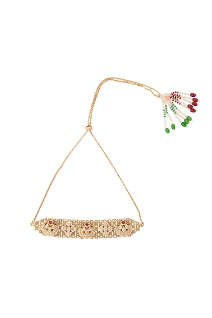 Ruby & White Kundan Choker Set 