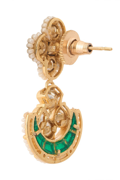 Green Kundan Choker Necklace Set 