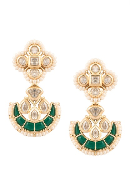 Green Kundan Choker Necklace Set 
