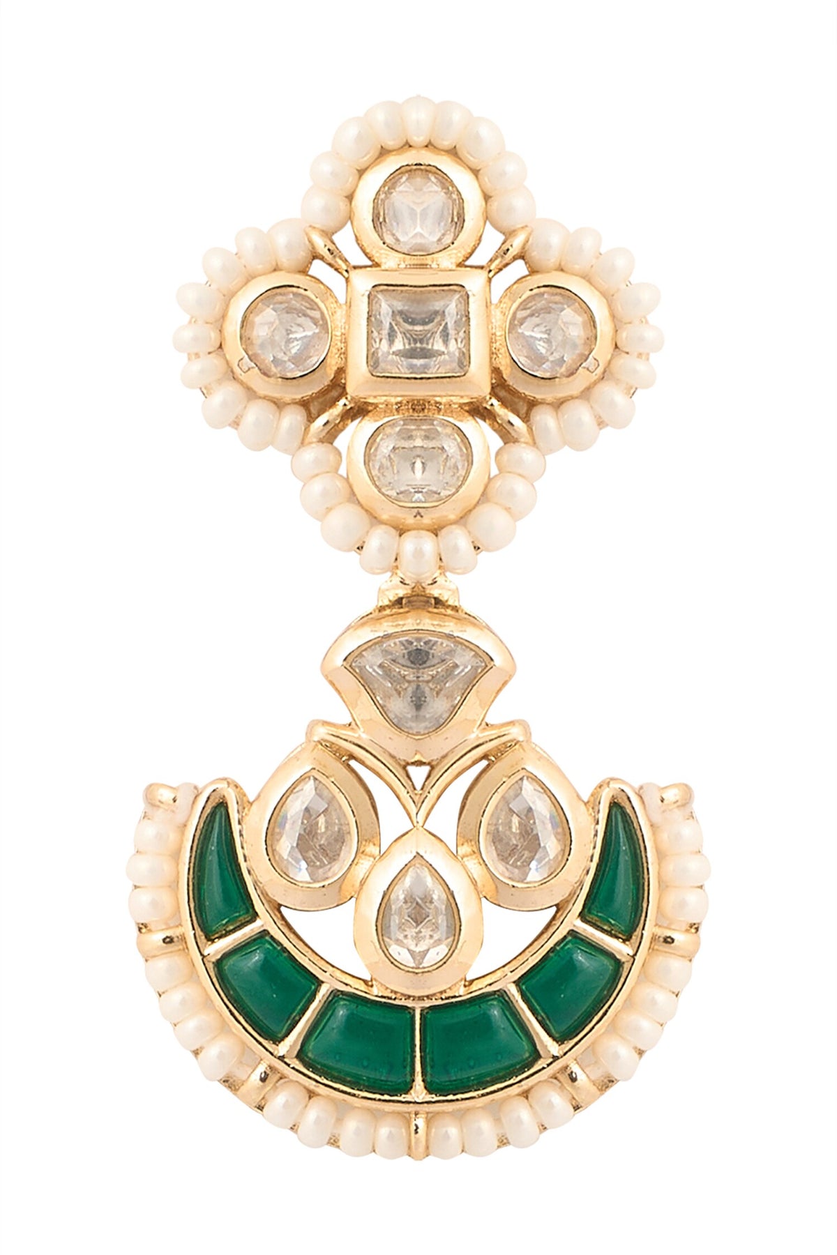 Green Kundan Choker Necklace Set 