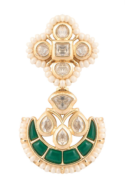 Green Kundan Choker Necklace Set 