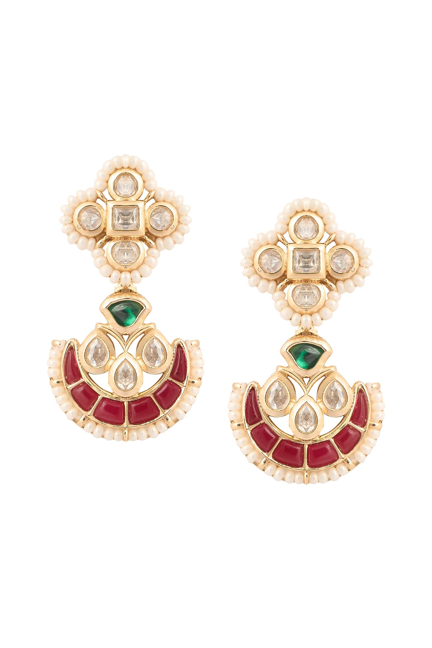 Ruby & Green Kundan Choker Necklace Set 