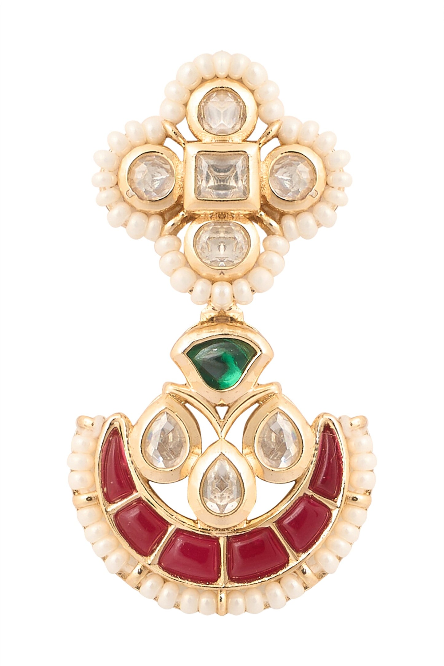 Ruby & Green Kundan Choker Necklace Set 