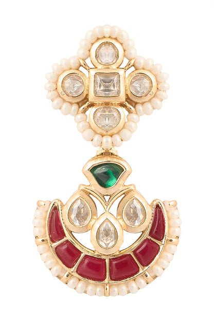 Ruby & Green Kundan Choker Necklace Set 