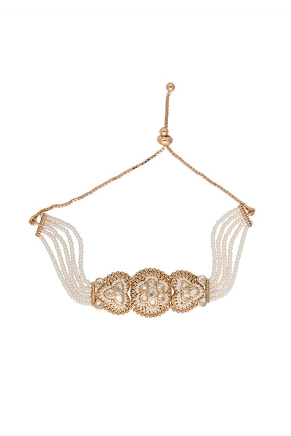 White Kundan Bracelet 