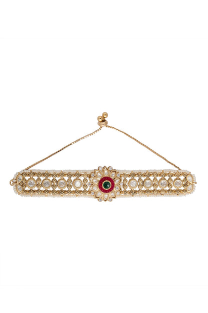 Ruby & Green Kundan Bracelet 