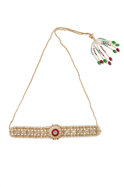 Ruby Kundan Choker Necklace Set 
