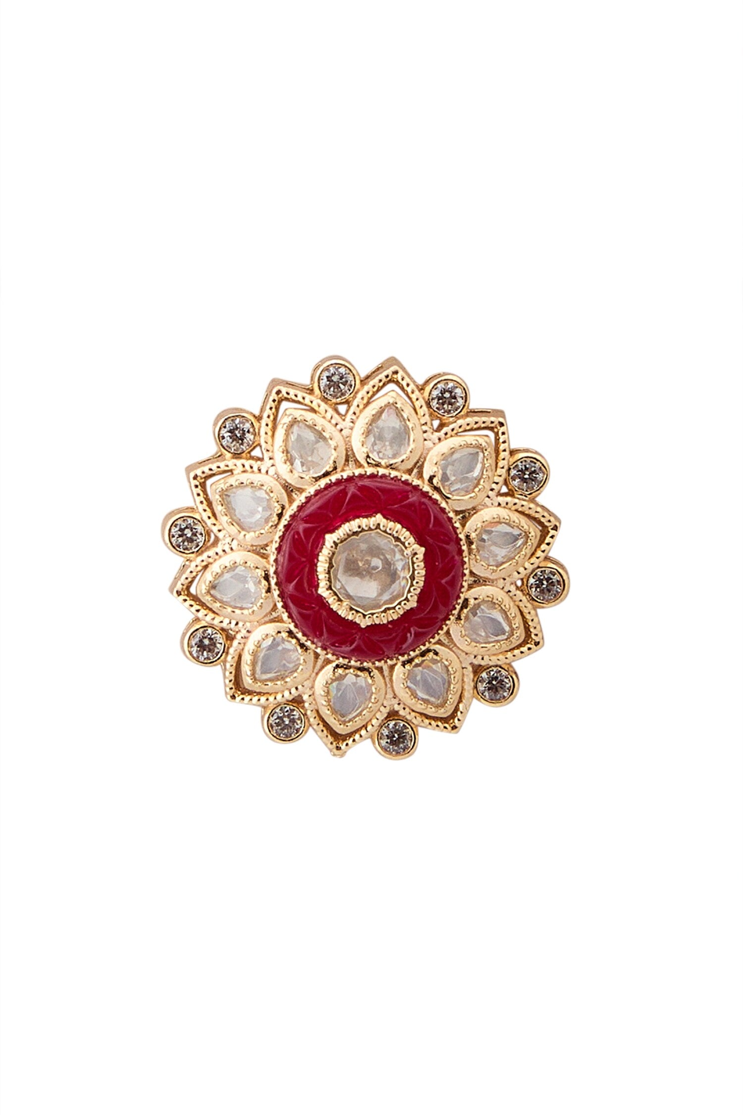 Ruby Kundan Choker Necklace Set 