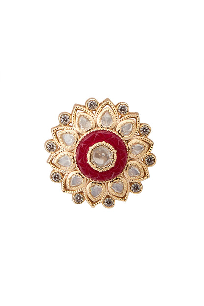Ruby Kundan Choker Necklace Set 